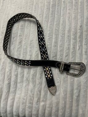 Black Crystal Western-Style Women's Belt